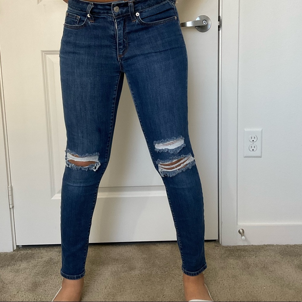 Distressed Super Skinny Jeans by GAP